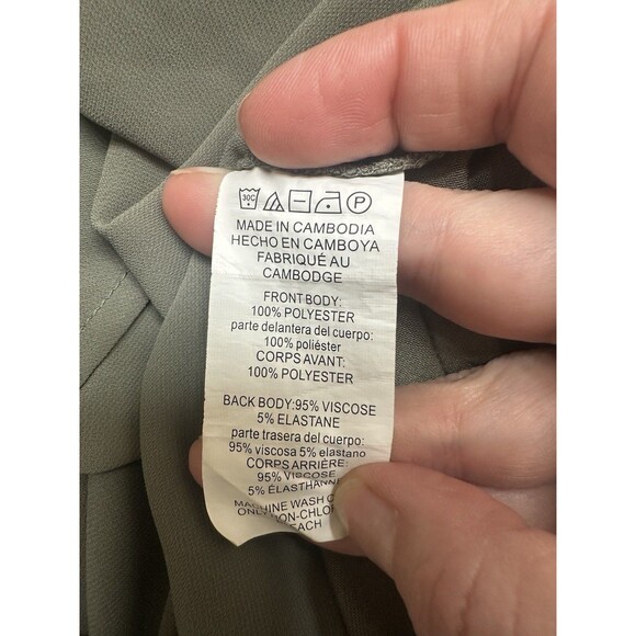 Madewell Women's M Easy Pull On Shorts Olive Green Cotton Viscose Blend 3.5" - Picture 6 of 8